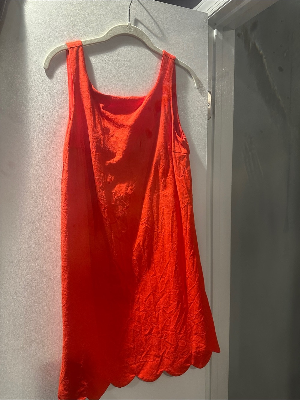 Kate Spade NY x Target Coral Red Scallop Hem Tank Dress